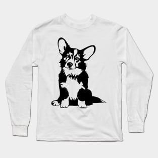 Cute Vintage Corgi - Dog Lover Corgis Long Sleeve T-Shirt